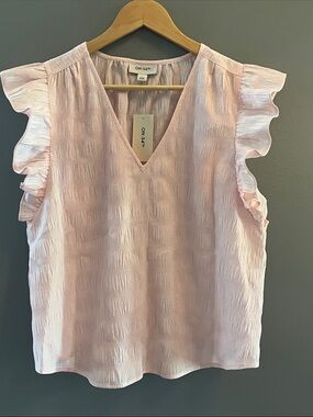 ON·34·N Blush Pink Ruffle Sleeve V-Neck Camisole